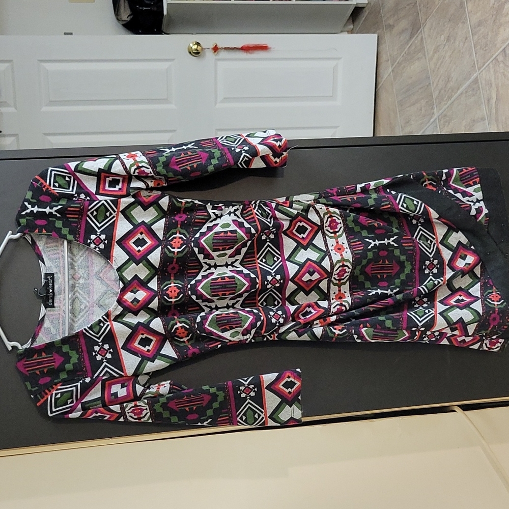 Derek Heart Geo Print Bodycon Dress Size S